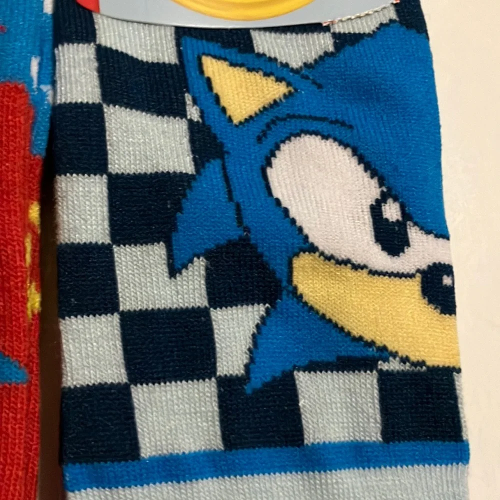 Sonic Theme Set of Casual Socks - 4‎ pair Yellow, Red, Blue
